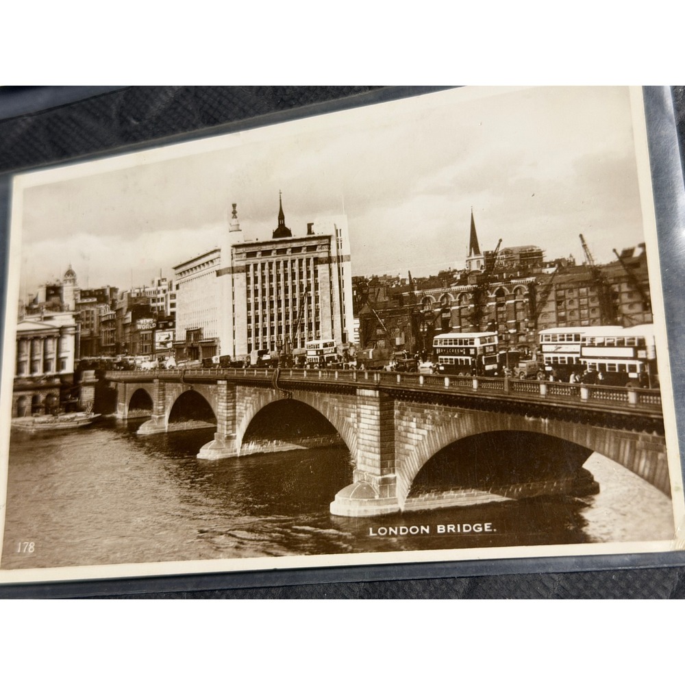 Excel Series Postcard London Bridge RPPC USSR Stamps Vintage Soviet Ephemera